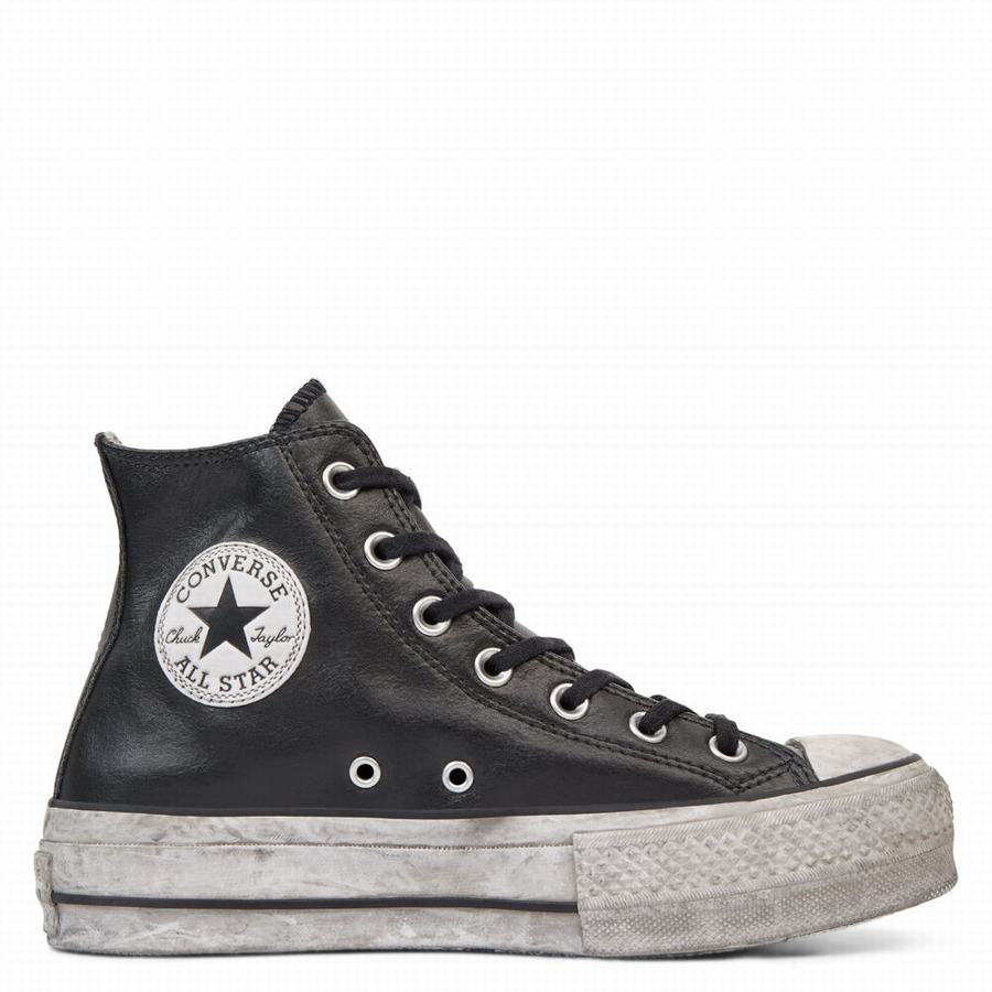converse negrii cu platforma