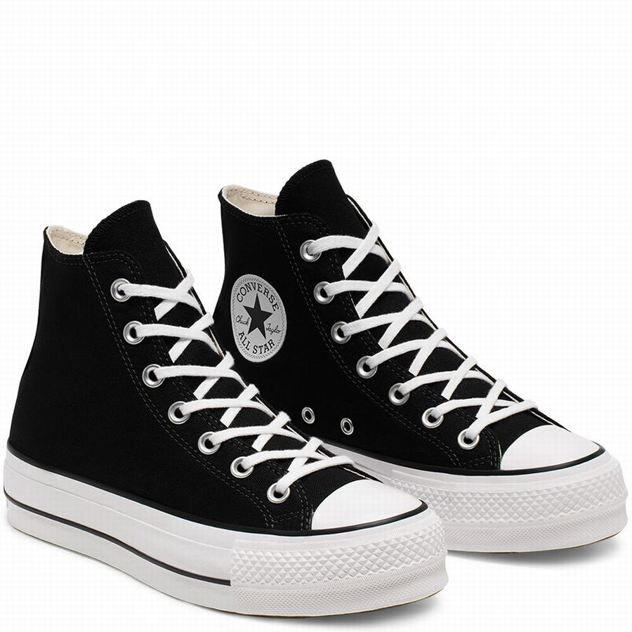 undeva Sobru Adnota Tenisi Inalti Dama Originali - Converse Chuck Taylor All Star Platform Negrii/Albi undeva Sobru Adnota Tenisi Inalti Dama Originali - Converse Chuck Taylor All Star Platform Negrii/Albi